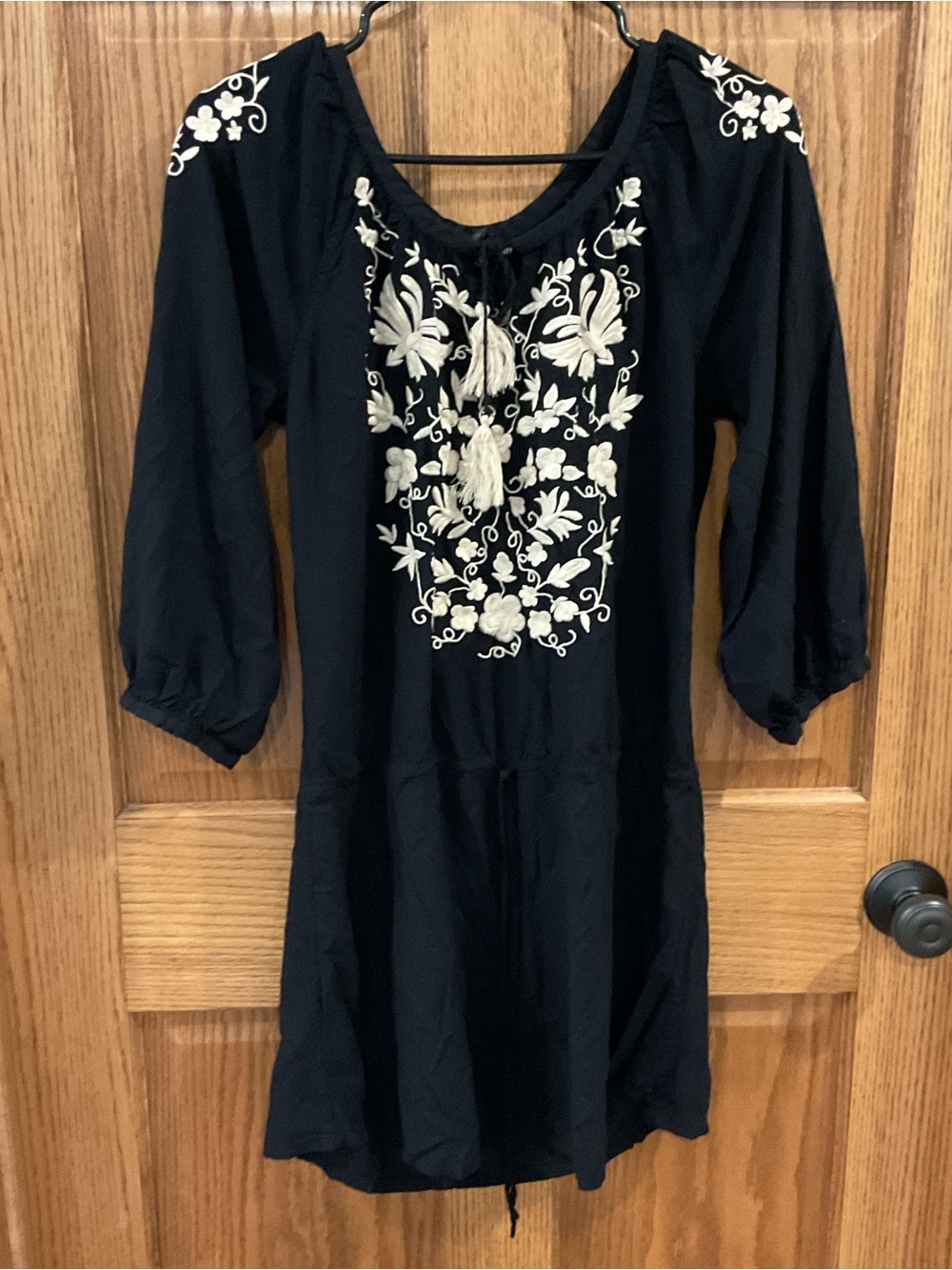 Lucky Brand Embroidered Boho Tunic Mini Dress. Small